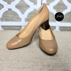 Cole Haan NEW Edie Sandstone Beige Leather Low Pumps Size 7.5B